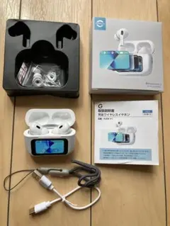 ディスプレイ搭載 ワイヤレスイヤホン Bluetooth5.4