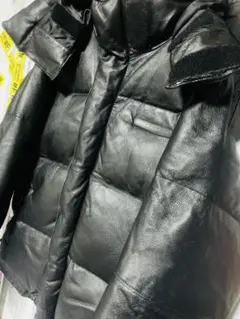 爆限定 Archive y2k レザー ダウンジャケット 超光沢 牛革 Lサイズ