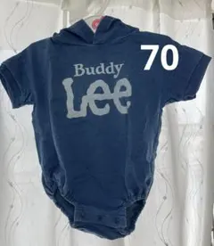 Buddy Lee ネイビー フード付きロンパース 70cm