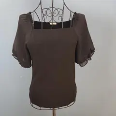 GU トップス ニット パフスリーブ ブラック M