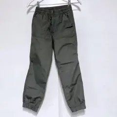 オリーブグリーン ワークパンツ ゴムウエスト 130 薄手 ズボン 男の子 春秋