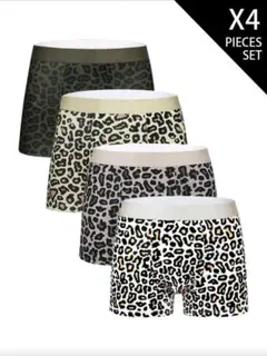 SHEIN メンズ ボクサーパンツ レオパード柄 XL