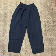 ヂェン先生の日常着　テーパードパンツ　ネイビー　S