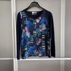 ポールスミス　花柄トップス　長袖　紺のサムネイル
