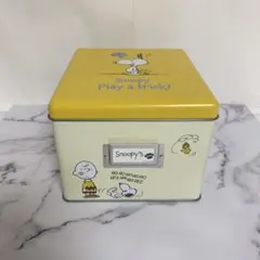 スヌーピー お菓子缶 四角形