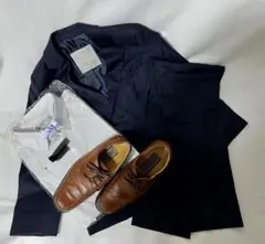 ザラ　スーツ　入学式3点 ネイビー　120cm 男子　キッズ　白シャツ　七五三