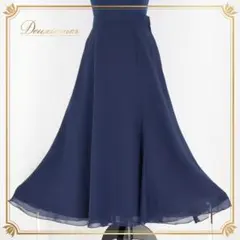 【日本製 社交ダンス衣装】ネイビー Chacott スカート 無地 軽い 薄い