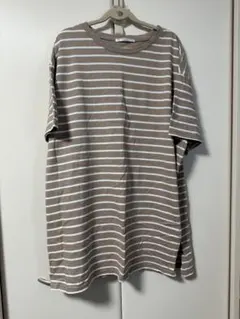 ボーダー柄 半袖Tシャツ ベージュ×ホワイトのサムネイル