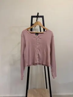 【GAP】ギャップ リブ カットソー トップス ピンク Lのサムネイル