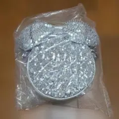 ミニーマウス風ラメ付きバッグ　ディズニーリゾート　スパンコールシルバー