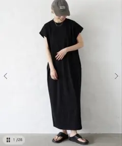 OUTDOOR PRODUCTS コットンフレンチスリーブロングカットソーワンピのサムネイル
