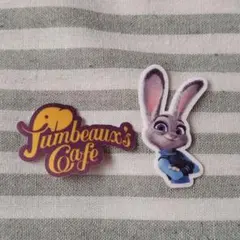 Disny ズートピア 貼ってはがせる エコワッペン 2枚セット