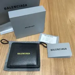 BALENCIAGA 二つ折り財布 黒 レザー バレンシアガ