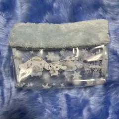 シナモロール　ポーチ 透明ファー付き