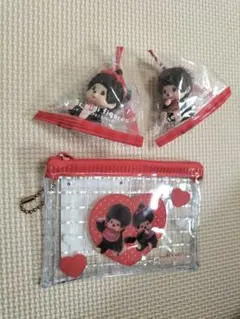 モンチッチポーチとインテリアミニフィギュア2種セット