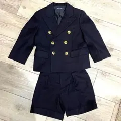 ラルフローレン キッズ フォーマル セットアップ 100cm ネイビー 金ボタン