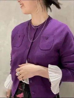 【未使用に近い】CABaN カーディガンパープル