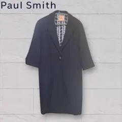 Paul Smith 黒 ジャケットコート ・コットンリネン混　38ポールスミス
