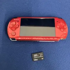 SONY PSP3000本体　ラディアントレッド　8GBメモリーカード付