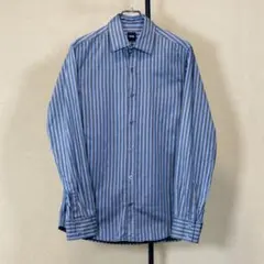 ヒューゴボス ドレスシャツ ストライプ M コットン セミワイドのサムネイル