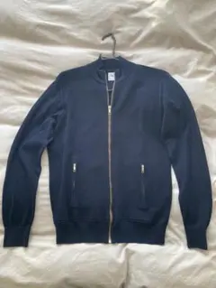 美品✨ZARA ネイビー ジップアップ カーディガン