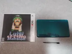 Nintendo 3DS アクアブルー 本体 箱付 充電台 ルイージマンション
