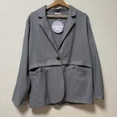 L❇︎ LUNACION ブローチ付きマルチWAYテーラージャケット グレー