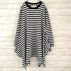 ゴートゥーハリウッド イレギュラーヘム TEE 【L】 ボーダー トップス 長袖のサムネイル