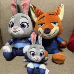 美品】ズートピア ニック ジュディ ぬいぐるみ セット 上海ディズニー