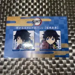 鬼滅の刃 冨岡義勇 繋がるスクエア缶バッジ