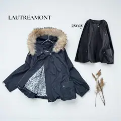 ★ロートレアモン モッズコート【38】 フード　ライナー付　ブルゾン　豹柄a64