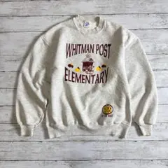 Whitman Post Elementary 刺繍スウェット USA製 L古着