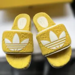 GUCCI×adidas サンダル　GGイエロー　37