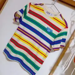 GUESSゲス★Tシャツ★ホワイト系★150 ボーダー レインボーのサムネイル