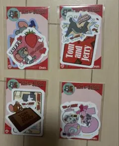 セブンイレブン トムとジェリー ステッカー 全4種各1枚コンプリートセット