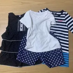 女の子 まとめ売り 4点セット 100cm Tシャツ ショートパンツ 他