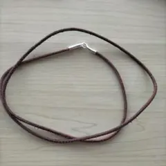 ブラウン水牛の革紐ネックレス 75cm