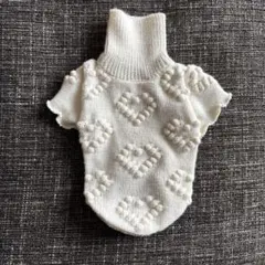 美品　GODPIVA ローゲージ　HEARTニット サイズXXS