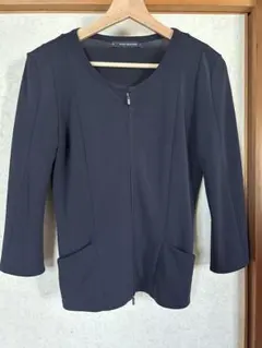 FOXEY NEW YORK ノーカラージャケット 38のサムネイル