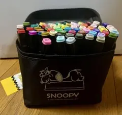 SNOOPY 多色マーカーセット 60本以上 ケース付き　収納バッグ