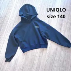 UNIQLO KIDS ブラック　ドライウエットパーカー 140