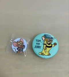 トムとジェリー刺繍缶バッジ なかまたち2 マッスル＆缶バッジ 2個セット