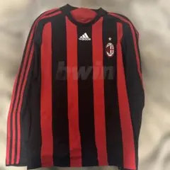★*様 ACミラン Adidas 長袖シャツ 赤黒