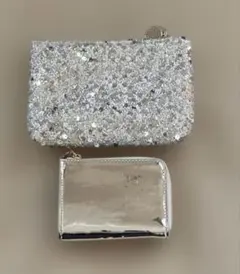 OPAQUE.CLIP スパンコールミニポーチ＆ミニウォレット