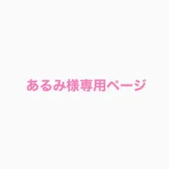 あるみ様専用ページ