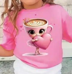 イタリアンブレインロット ピンク バレリーナカプチーナ Tシャツ 130
