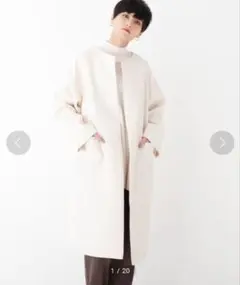 OPAQUE.CLIP【M】★新品★ノーカラーコート　通勤通学　きれいめゆったり