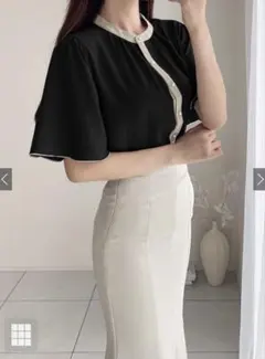 【最安値✨】GRL 配色フレアスリーブブラウス