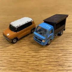 【ジャンク品】トミカ ラーメン屋台 スズキ ハスラー 2台セットのサムネイル
