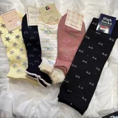 平成女児なソックス 5足セット 22-24cm